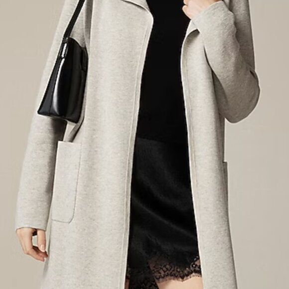 J.Crew Juliette collarless sweater-blazer dark gray - XXS - J6339 - Picture 2 of 4